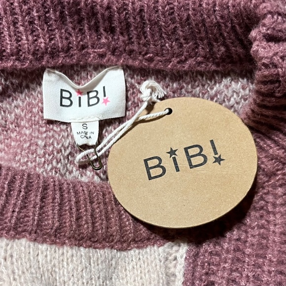 Animal Print & Denim Sleeve Sweater | BiBi - Picture 3 of 3